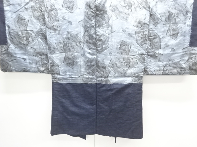 JAPANESE KIMONO / ANTIQUE MENS HAORI / SILK / TSUMUGI / EMA & BELL (lining)